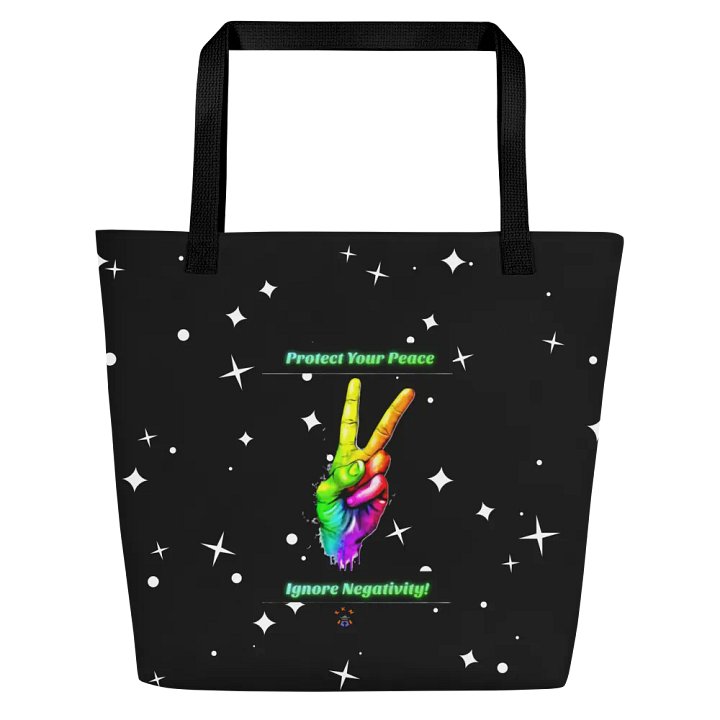 Black Protect Your Peace Tote Bag with Pocket product image (1)