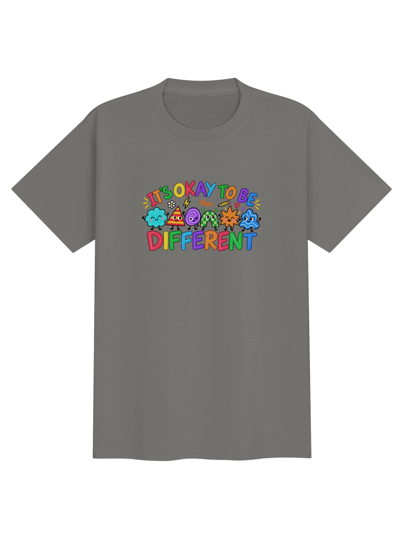"Its Okay to be different" kids Tshirt Dark Grey product image (1)