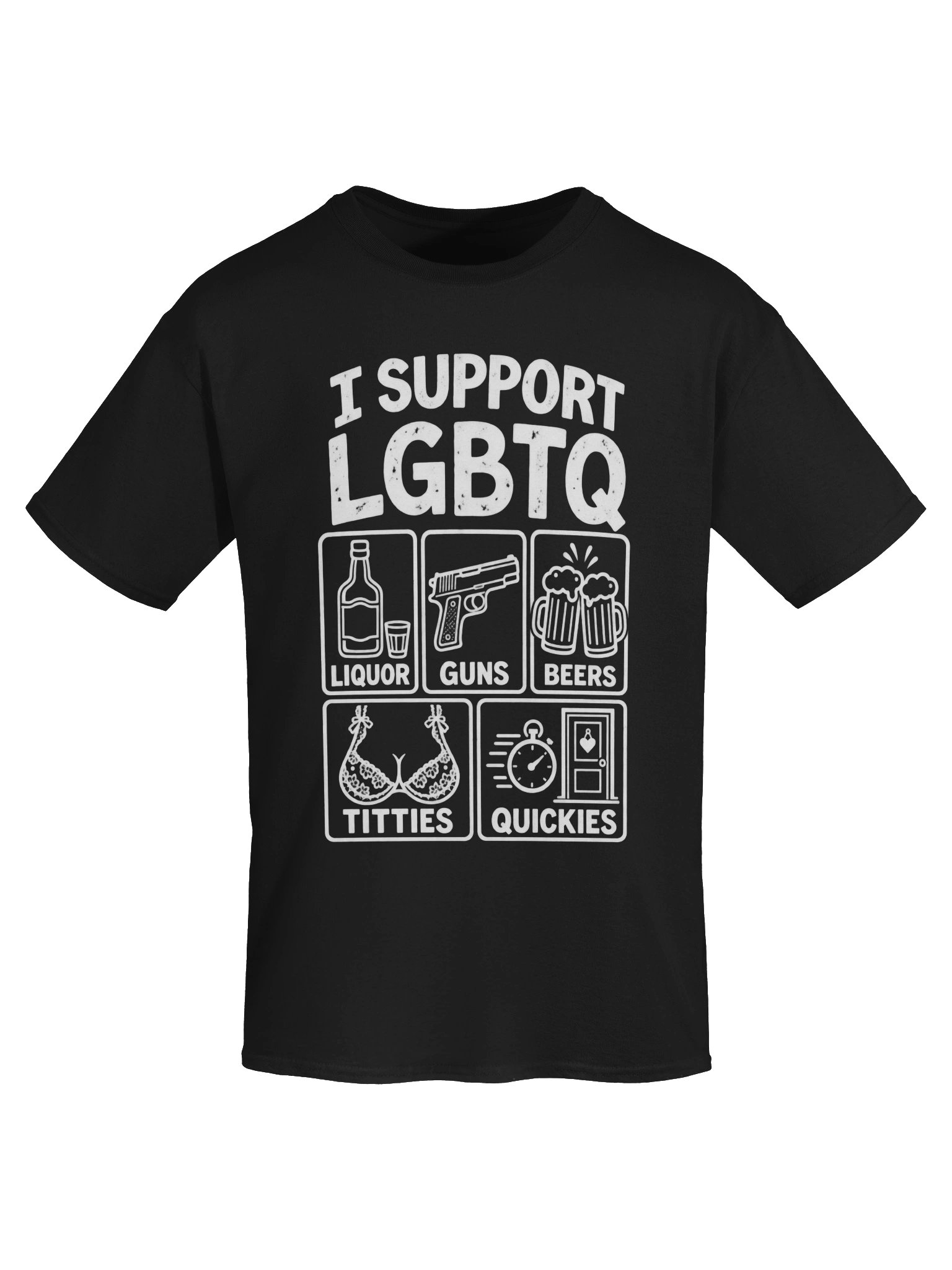 I Support LGBTQ – Funny Adult Humour T-Shirt product image (5)