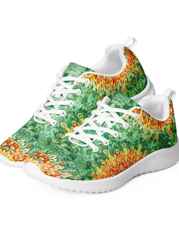Golden Mandala Energy: Emerald Breeze Women's Athletic Shoes product image (4)