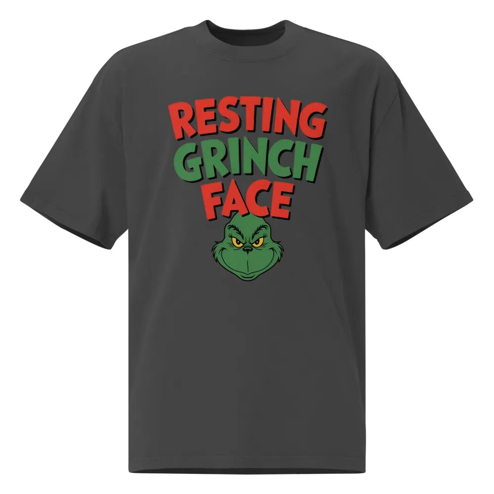 Resting Grinch Face Oversized Tee product image (1)