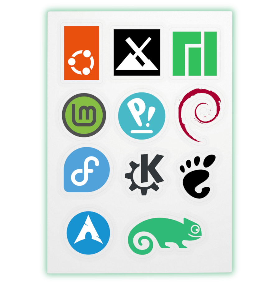 Distro Stickers | Learn Linux TV