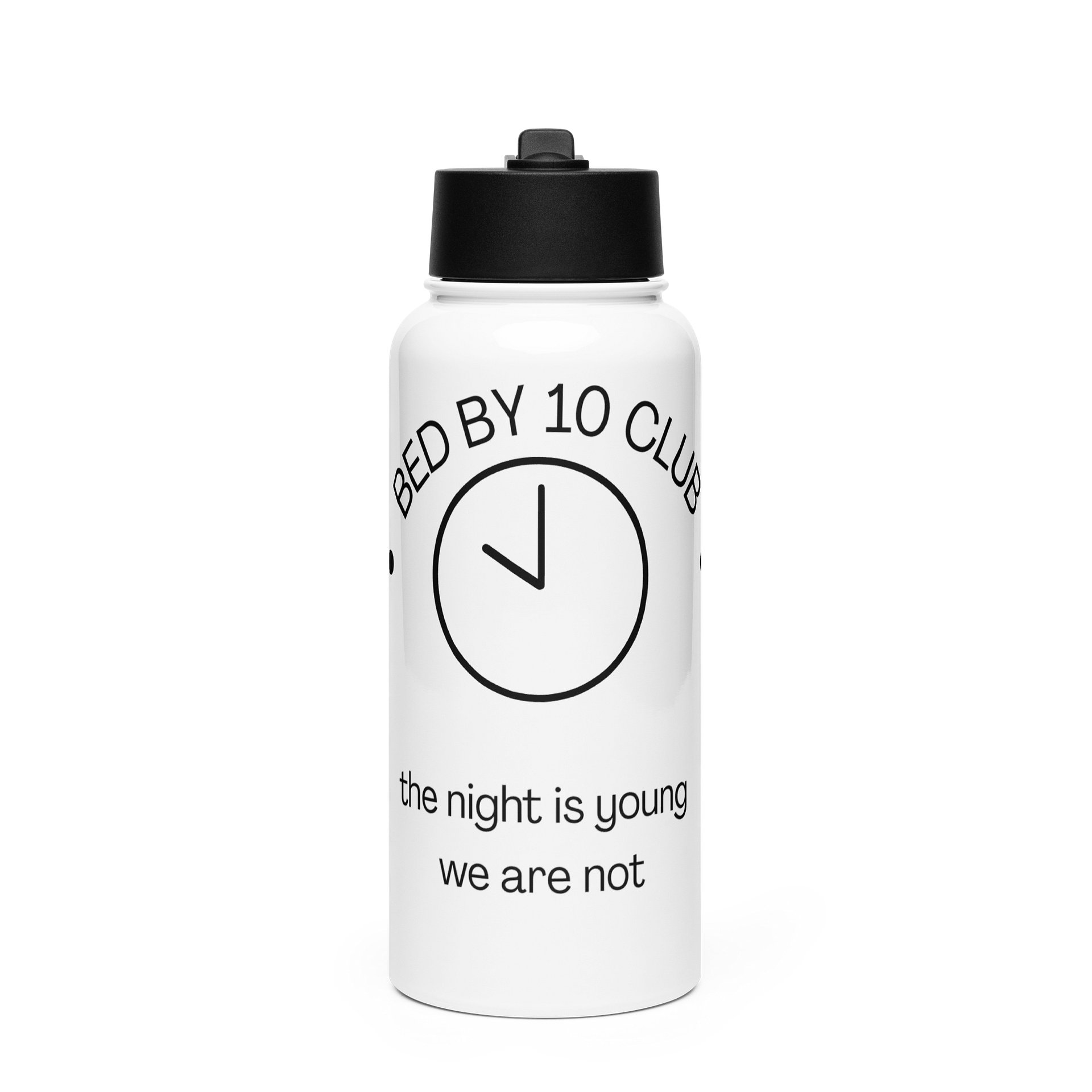 Bed By 10 Club Water Bottle with a Straw Lid product image (1)