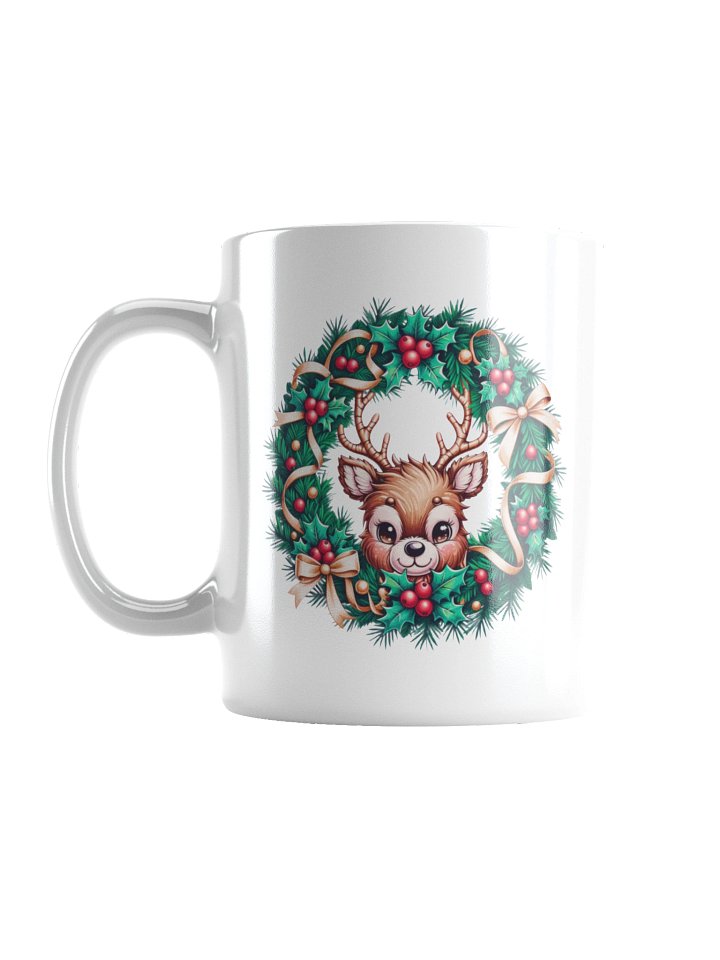 Reindeer Winter Wreath Coffee Mug product image (3)