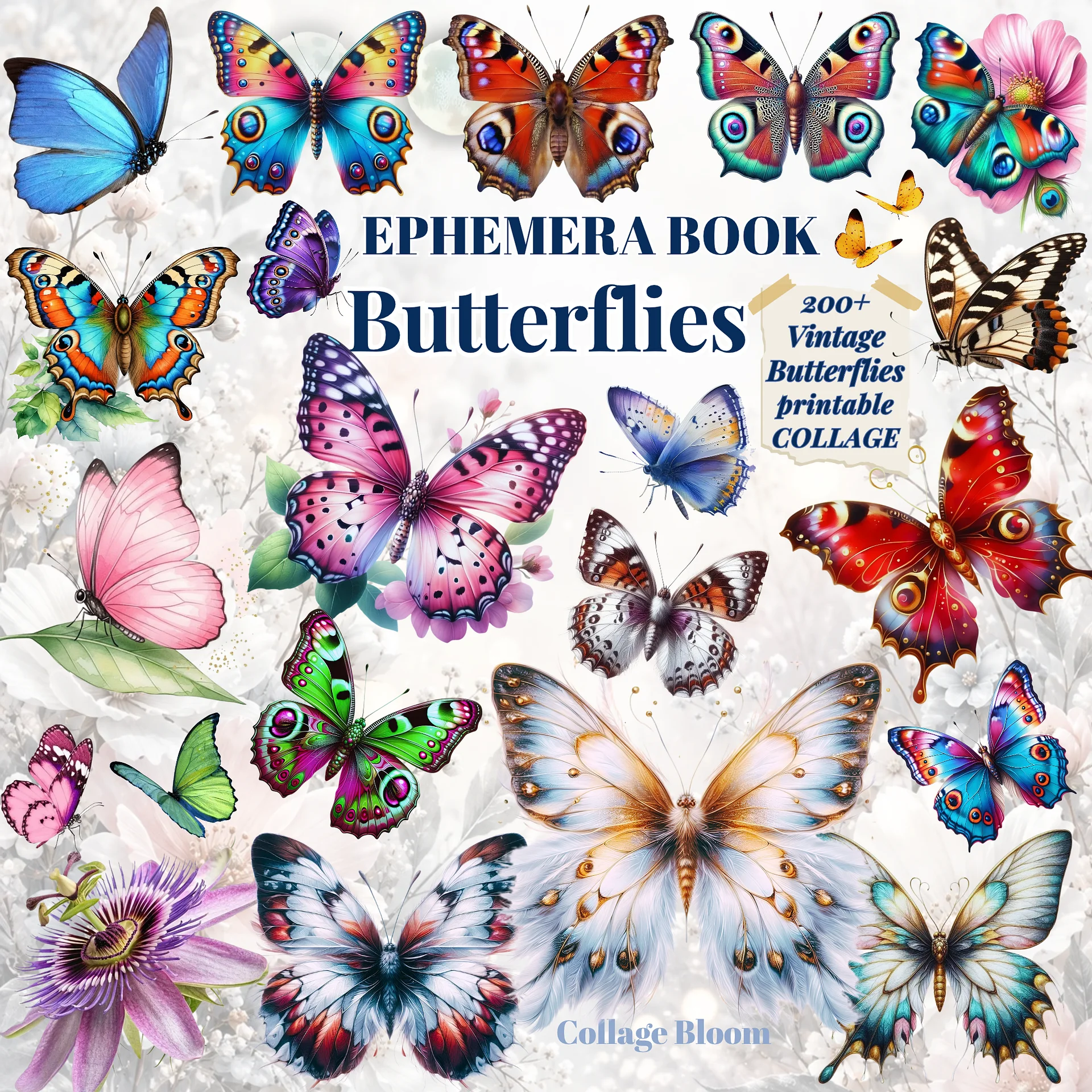 Butterfly Ephemera Printable PDF | 14 Pages | Ephemera Book product image (1)