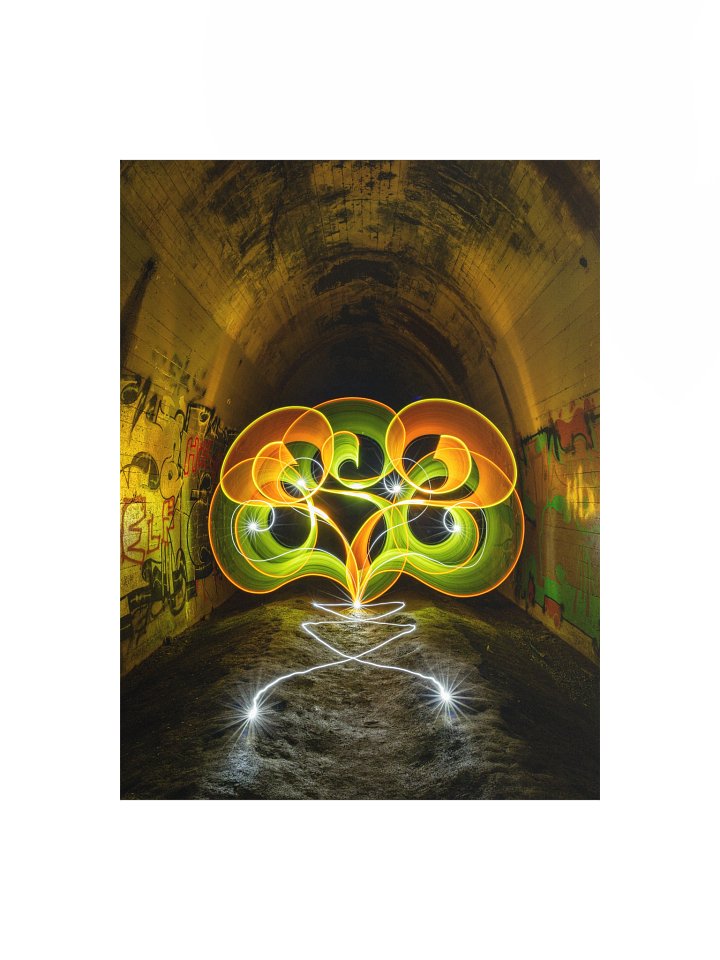 Abandoned Railway Tunnel Light Painting | Matte Print product image (1)