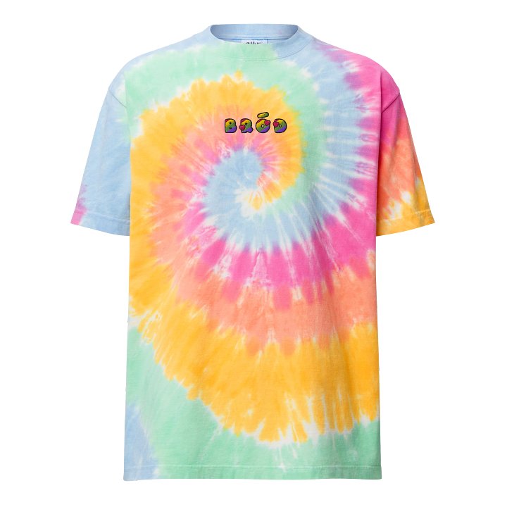 Bród Meaning Pride - Tie-Dye Embroidered Irish / Gaeilge T-shirt for PRIDE 🏳️‍🌈 product image (2)