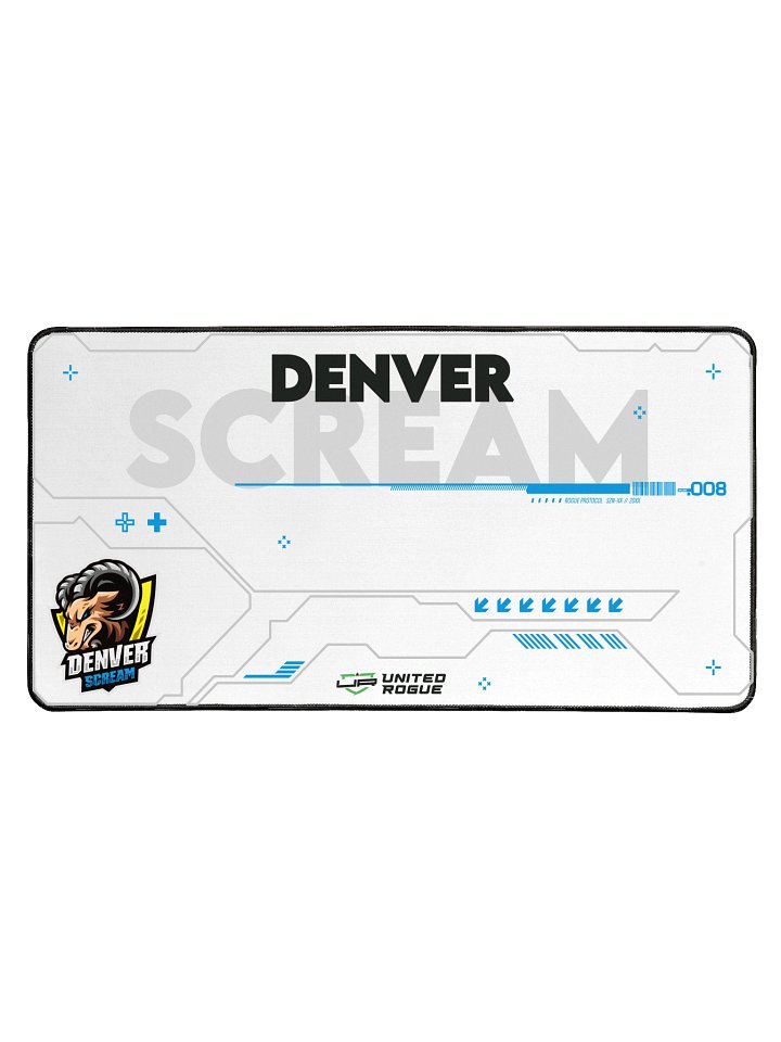 Denver Scream White Desk Mat product image (1)