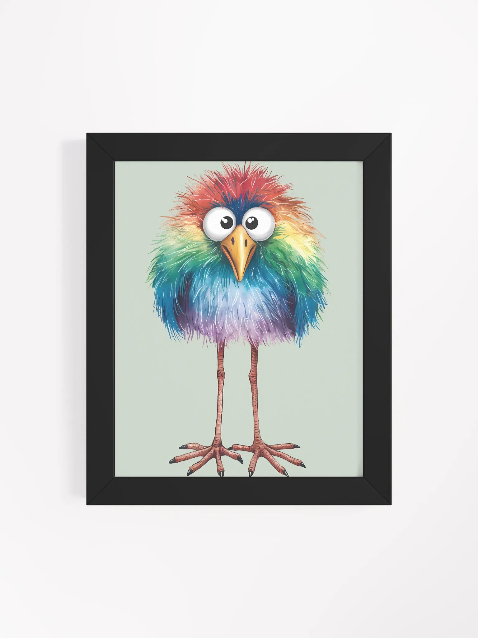 Whimsical Rainbow Bird Framed Poster product image (5)