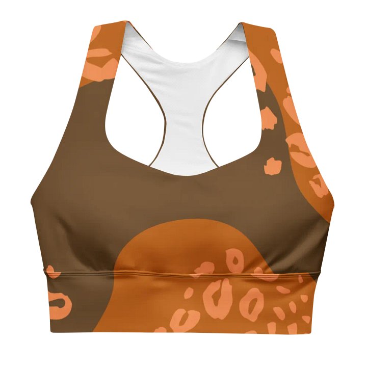 Orange Splotch All-Over Sports Bra product image (1)