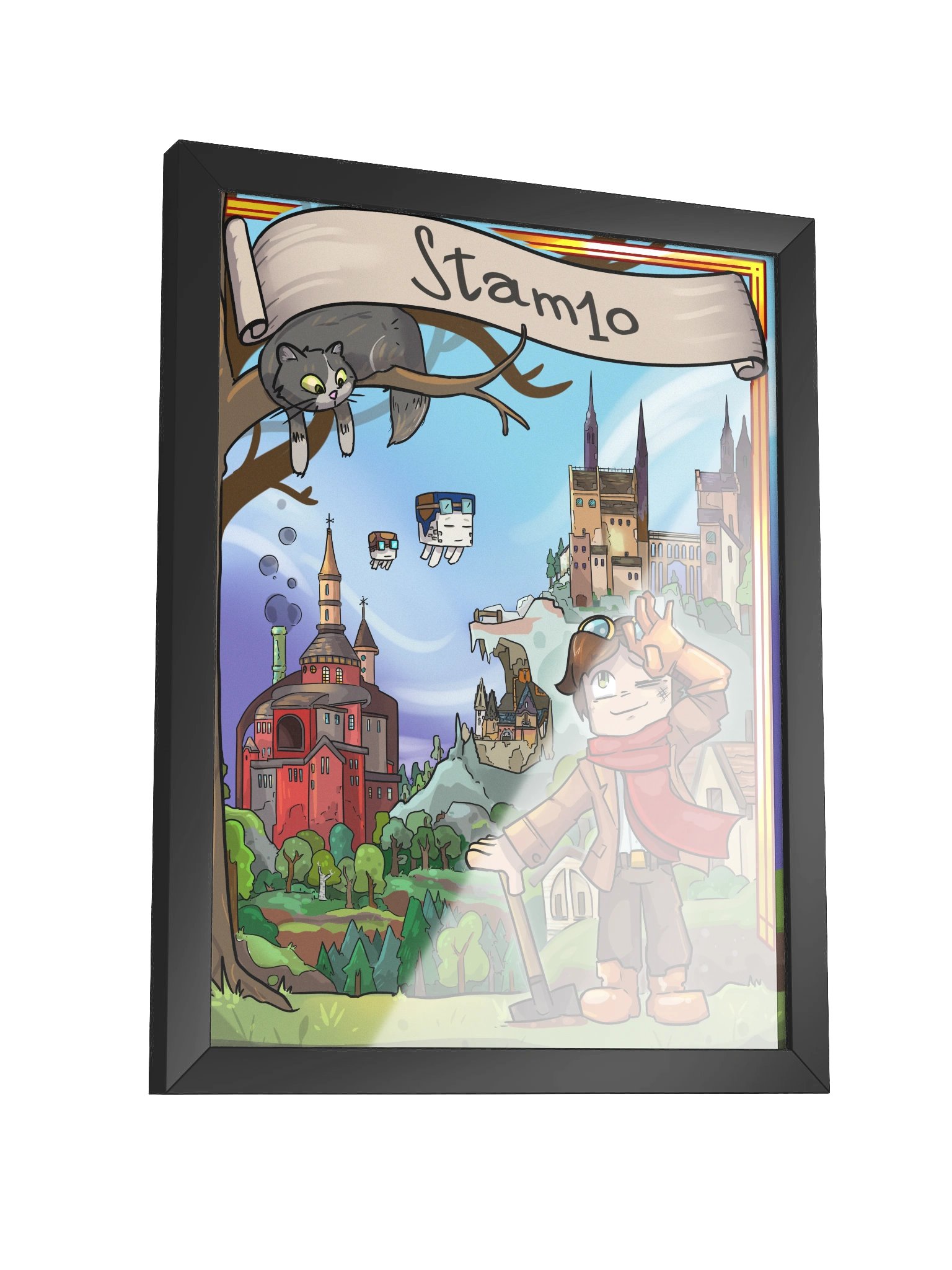 "100,000 POSTER STAM1O" Framed Print product image (3)