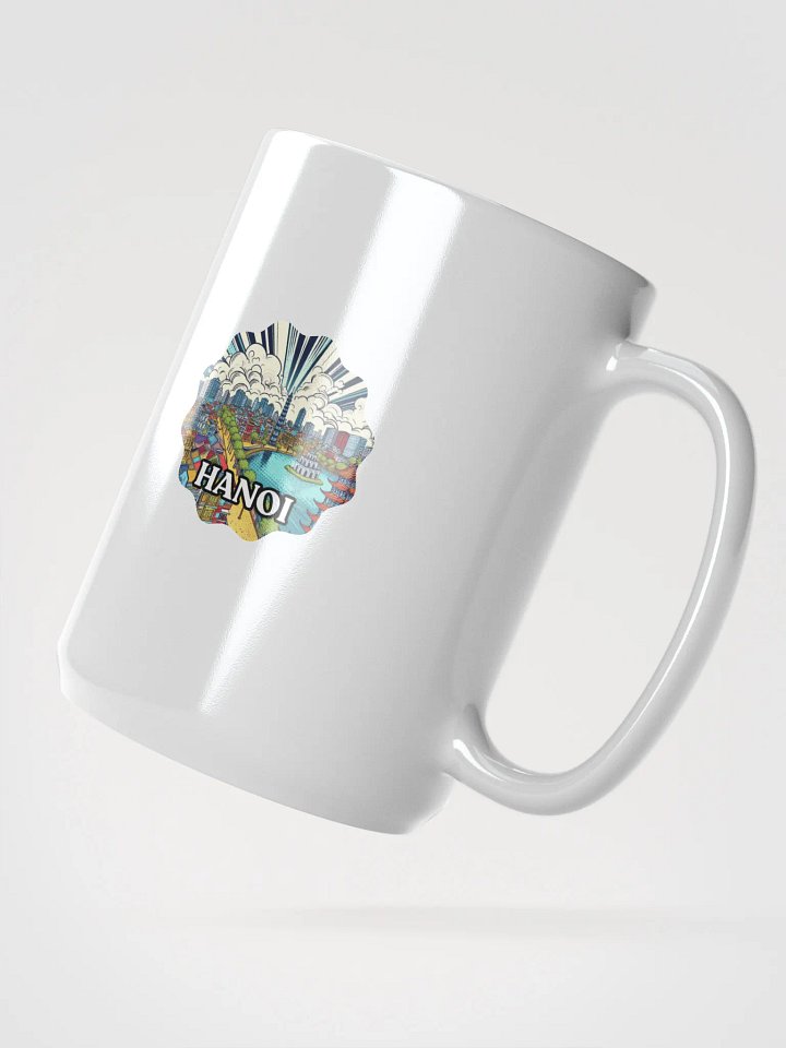 White Glossy Mug | AI Design jakarta city Indonesia product image (2)