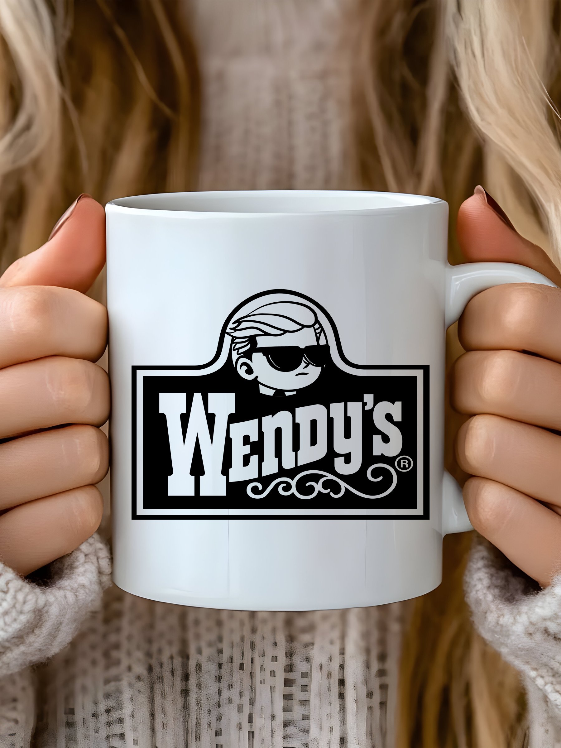 Wall Street Wendy’s 11oz Coffee Mug – Cool Retro Logo Design – Funny Coffee Lover Gift for Wendy’s Fans and Meme Enthusiasts product image (3)