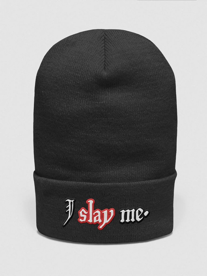 I SLAY ME cuffed beanie product image (1)