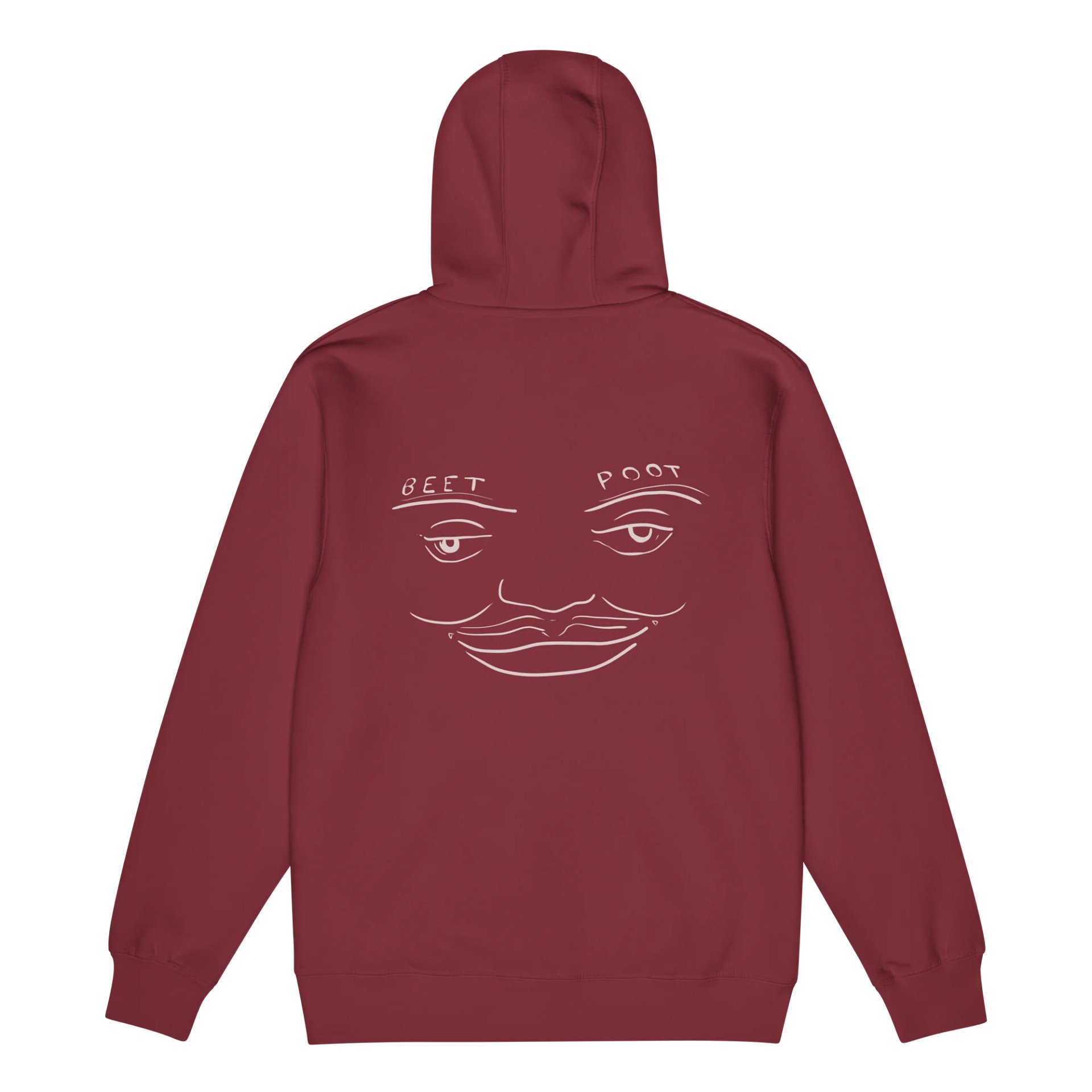Beet Poot face zip hoodie product image (3)