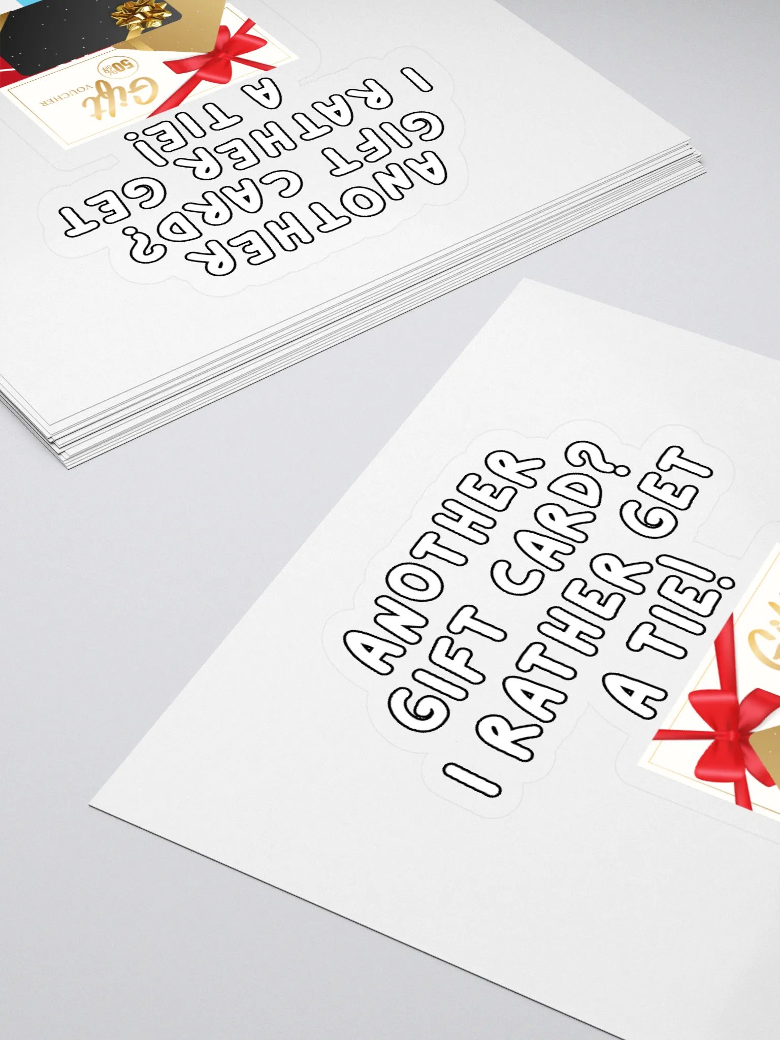 Another Gift Card? I Rather Get A Tie! Sticker product image (4)