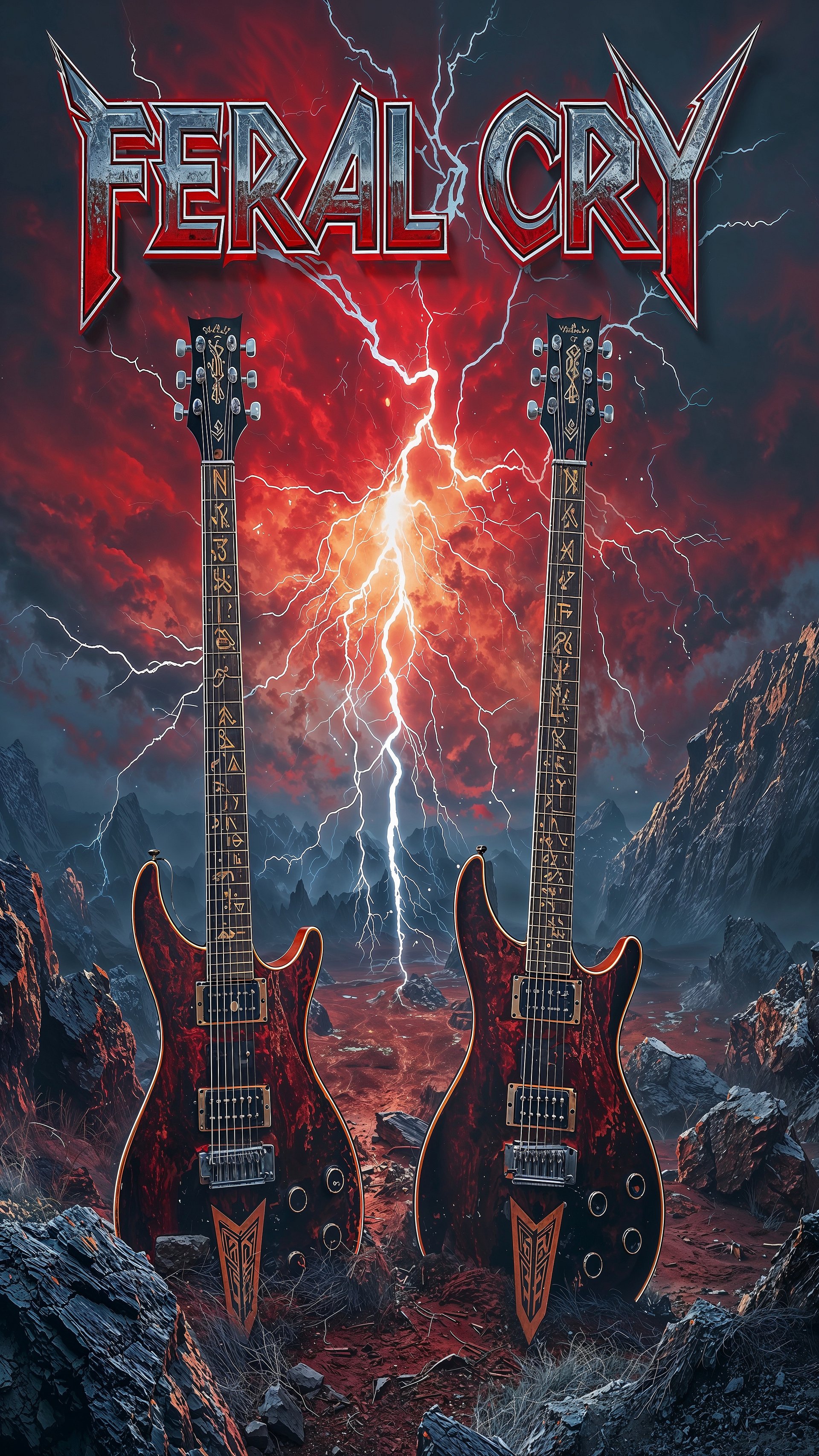 Lightning of Life Dual Guitar Poster product image (1)