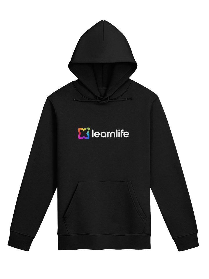 Adult/Teen Hoodie - Organic - Horizontal Logo - Rainbow & White product image (1)