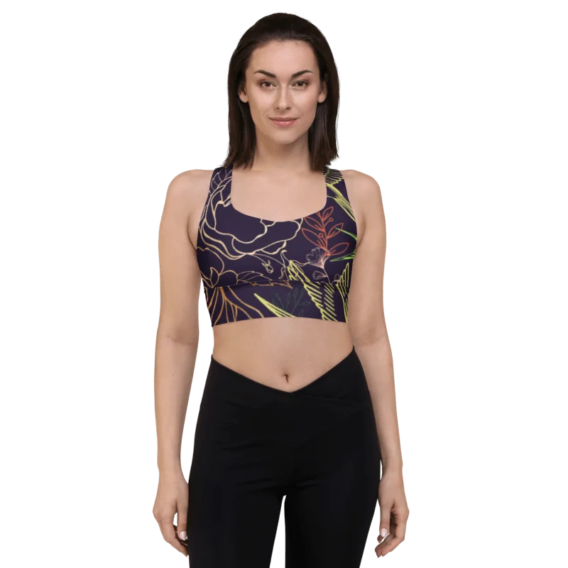 Botanical Sanctuary Longline Sports Bra - UPF50+ protection product image (6)