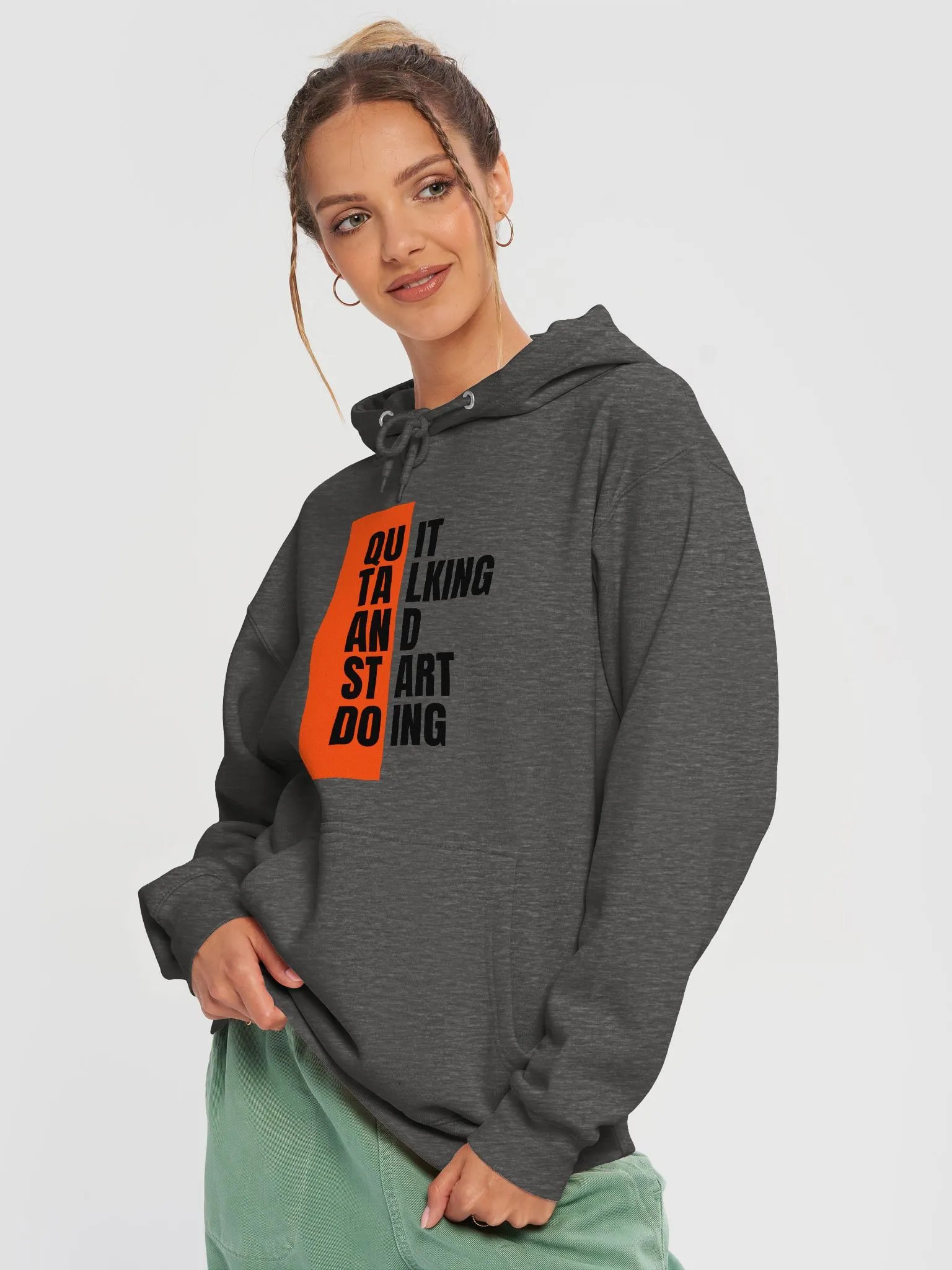 Unique Stacked Text Hoodie product image (3)