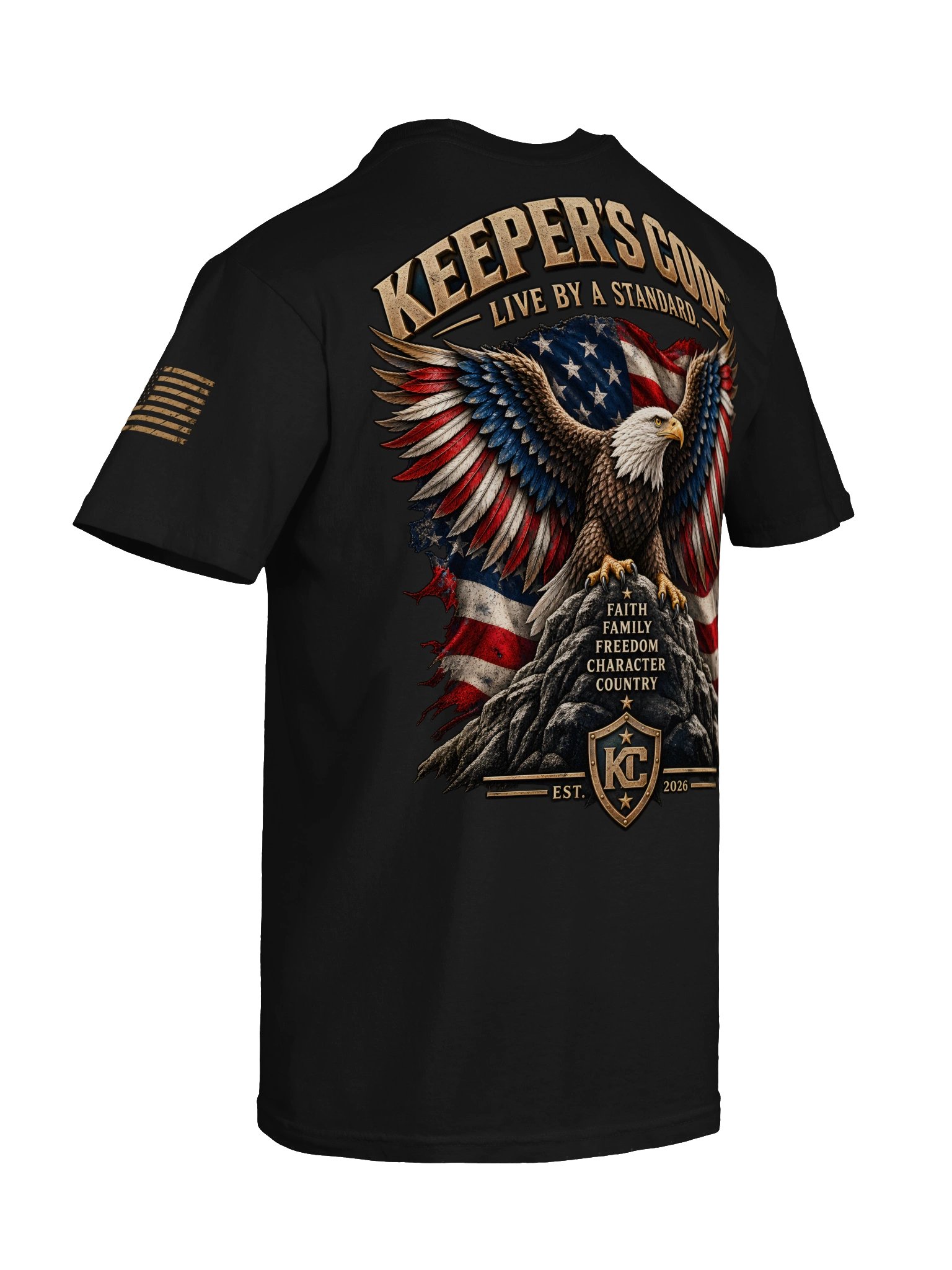 Keeper’s Code™ Men's Live by a Standard Eagle Patriotic T-Shirt product image (10)