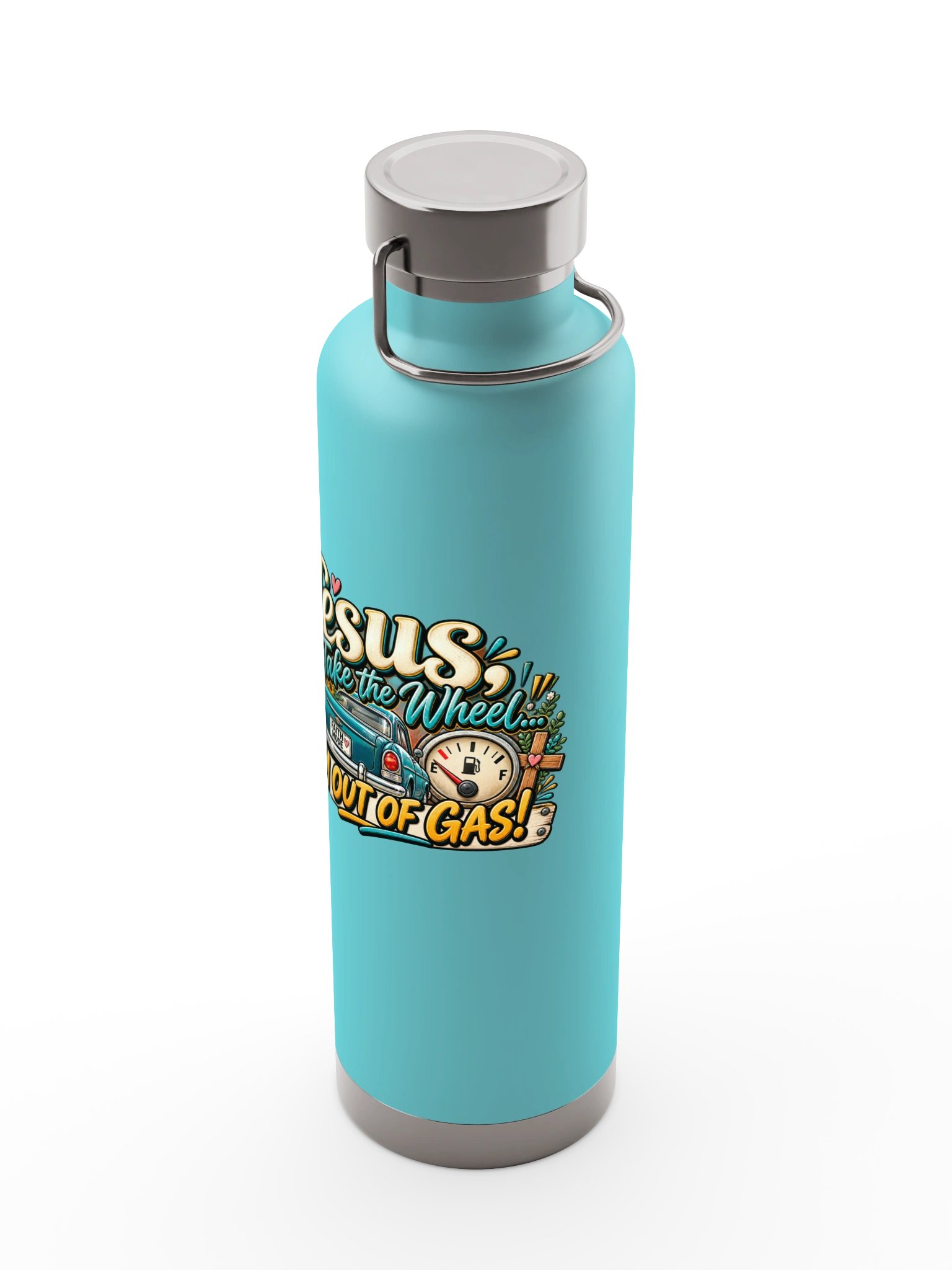 Jesus Take the Wheel I'm Out of Gas Water Bottle product image (5)