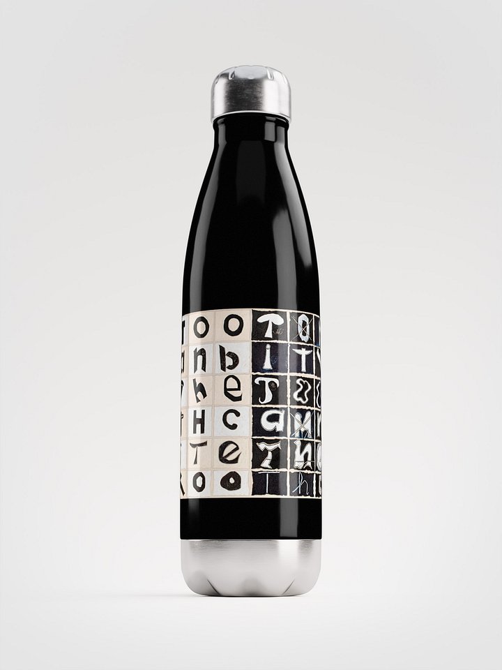 The Tooth Can Bite Stainless Steel Water Bottle (black) product image (1)