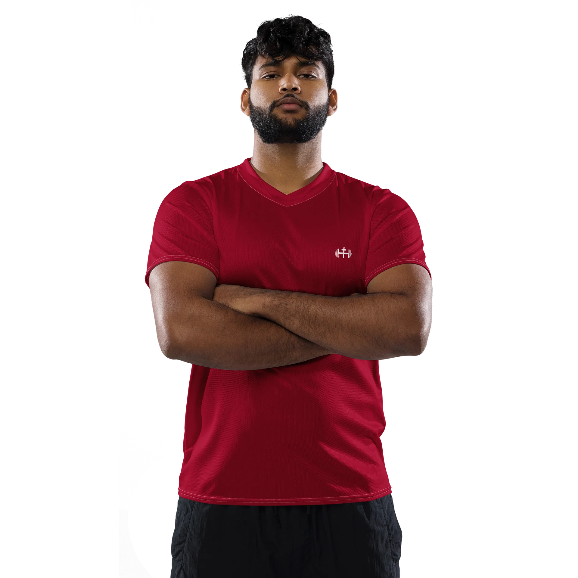 His House Mens Performance V-Neck T-Shirt - Red product image (2)