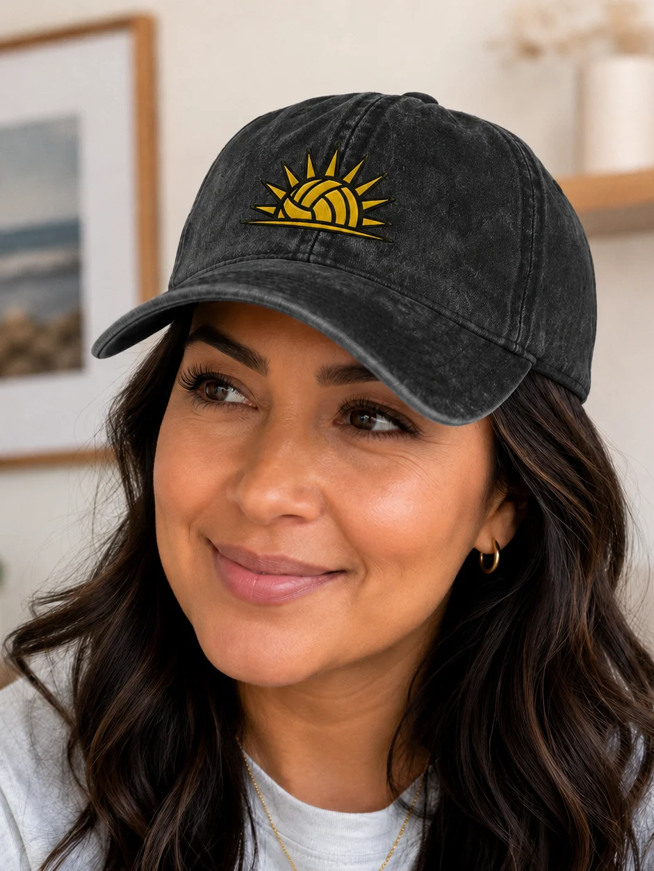 The Volleyball Sunrise Vintage Wash Hat product image (1)
