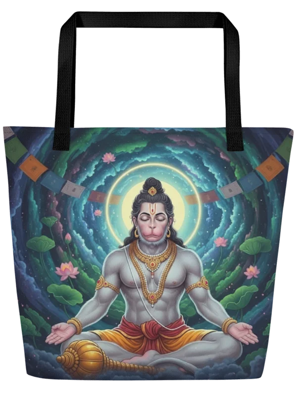 Hanuman Dhyana Tote Bag – Cosmic Meditation & Inner Strength product image (2)
