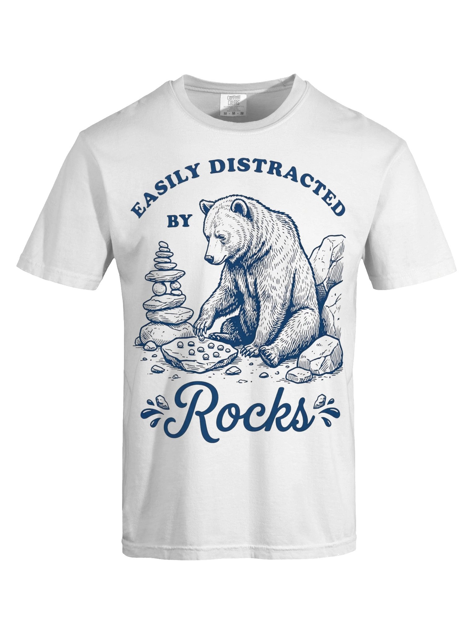 Easily Distracted By Rocks Funny Bear Nature utdoor T-shirt product image (5)