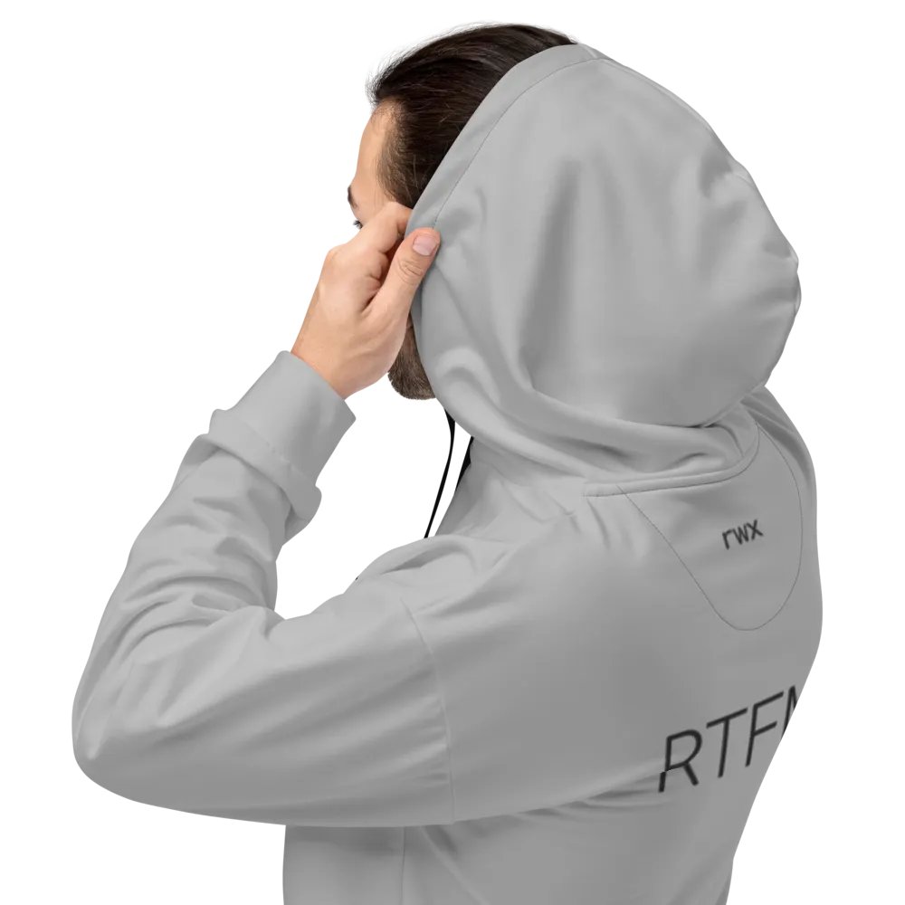 need help? RTFM! hoodie (grayscale mode) product image (3)