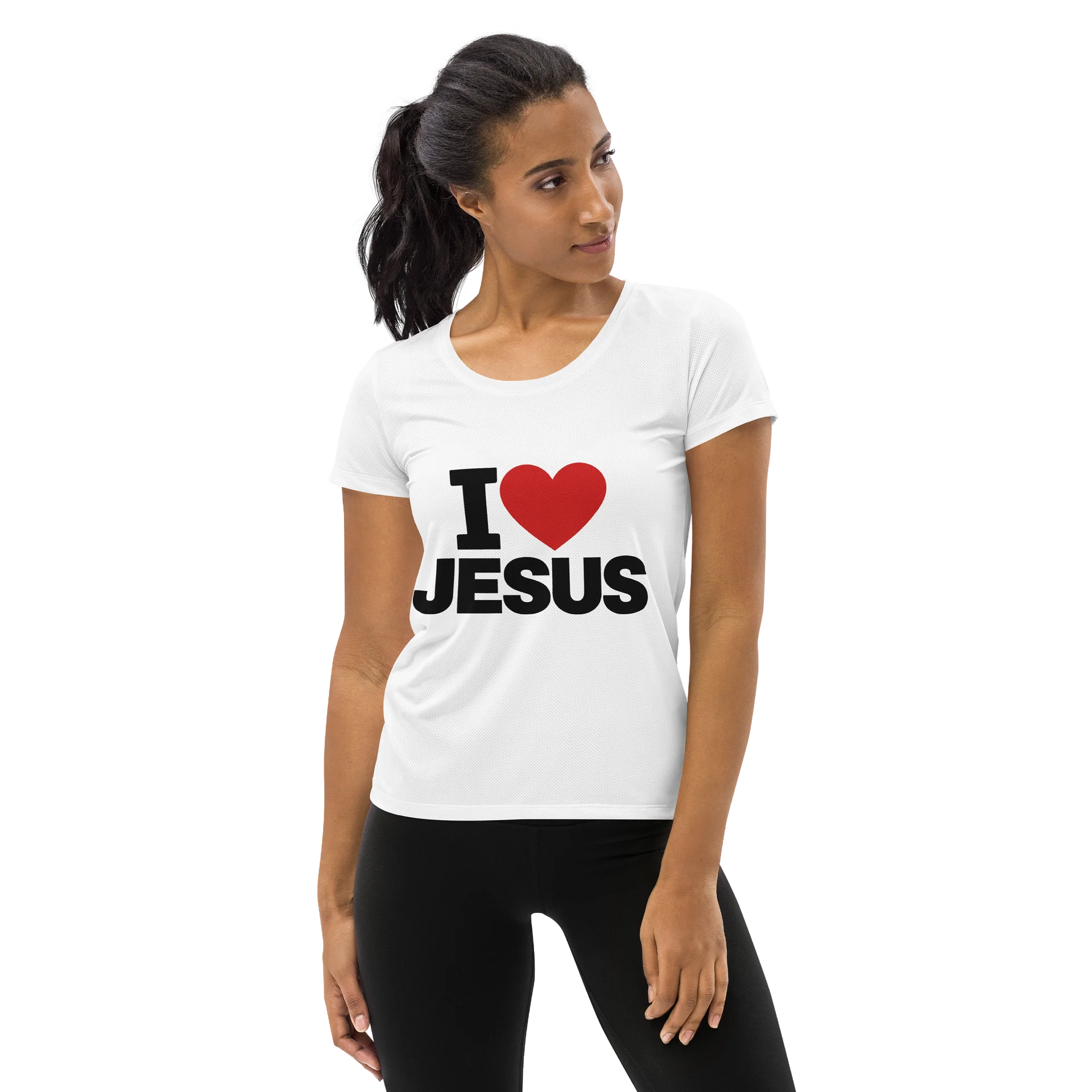 I Love Jesus Christian T-Shirt - Faith-Based Heart Graphic Tee product image (1)