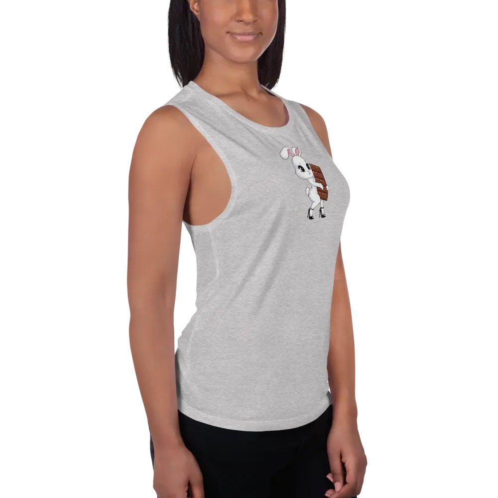 QOS Snow bunny with chocolate bar flowy tank top product image (51)