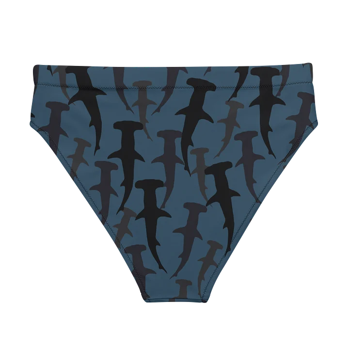 Hammerhead Sharks - Dark Ocean - Recycled Polyester - High Waisted Bikini Bottom product image (2)
