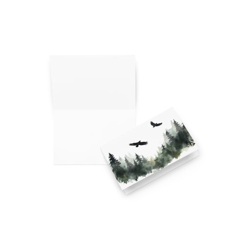 All-Occasion Greeting Card: Hovering Crows Over Spruce Forest product image (5)