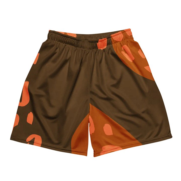 Orange Leopard Unisex Mesh Shorts product image (2)