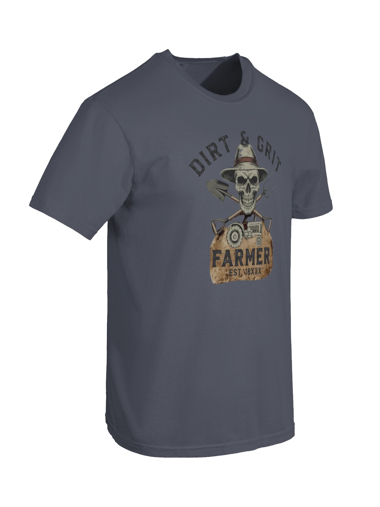Gritty Farmer Skull Vintage T-Shirt product image (56)