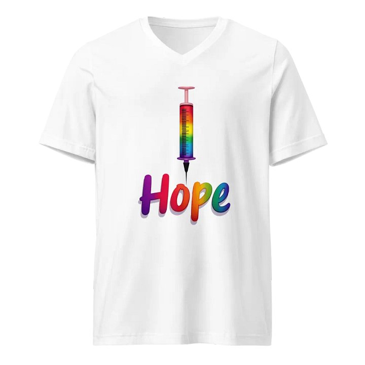 Rainbow Hope Syringe V-Neck Tee product image (5)