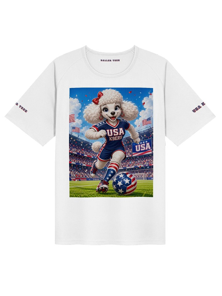 USA K9ERS Soccer White Poodle Unisex Sports Jersey product image (1)