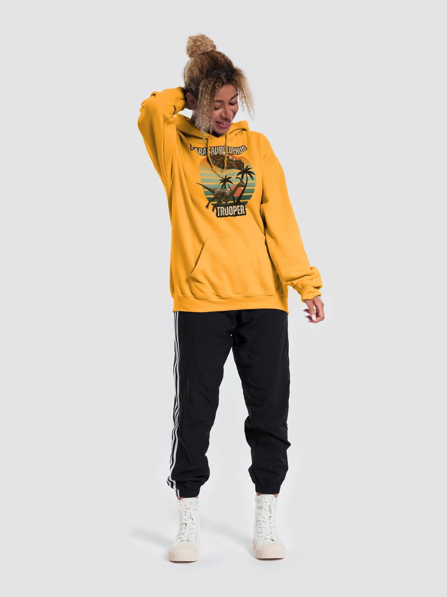 Parasaurolophus Trooper - Dinosaur Paratrooper Hoodie product image (42)