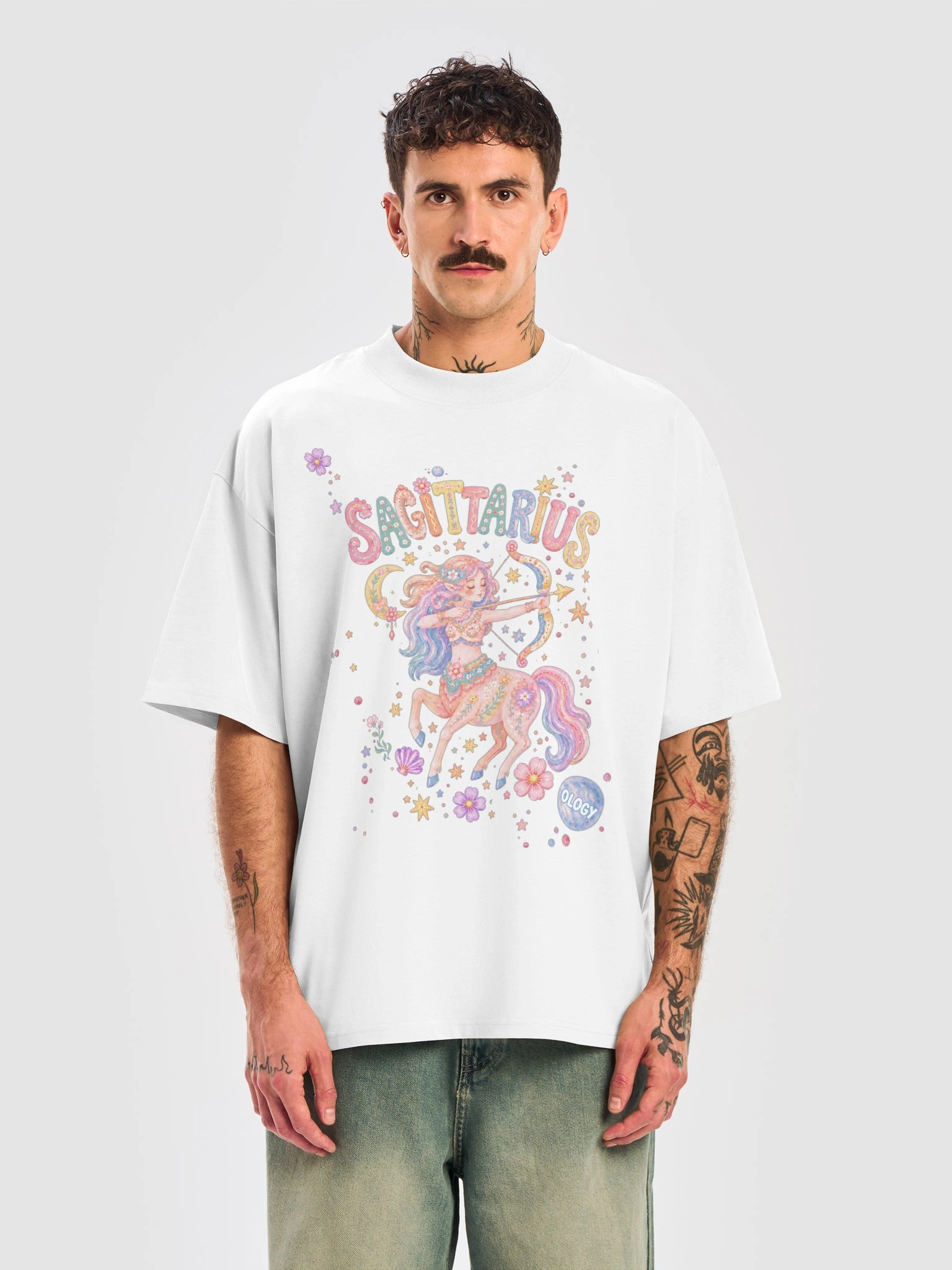 Sagittarius Astro Pop Oversized Tee product image (13)