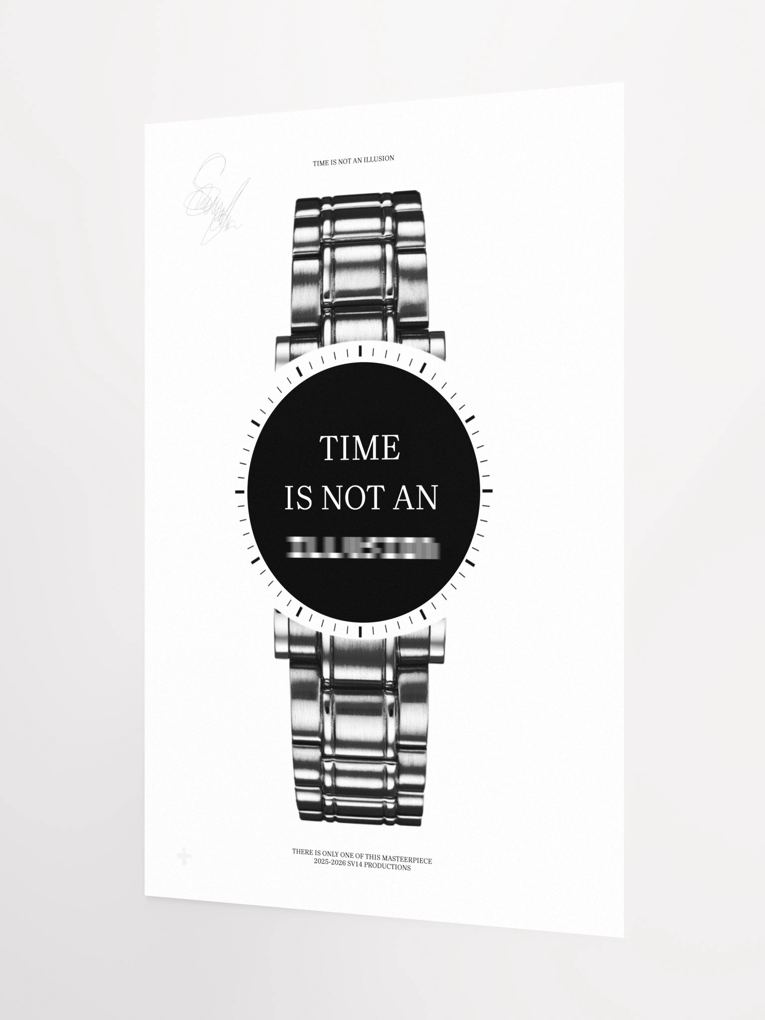 TIME IS NOT AN ILLUSION - BLACK PRINT product image (3)