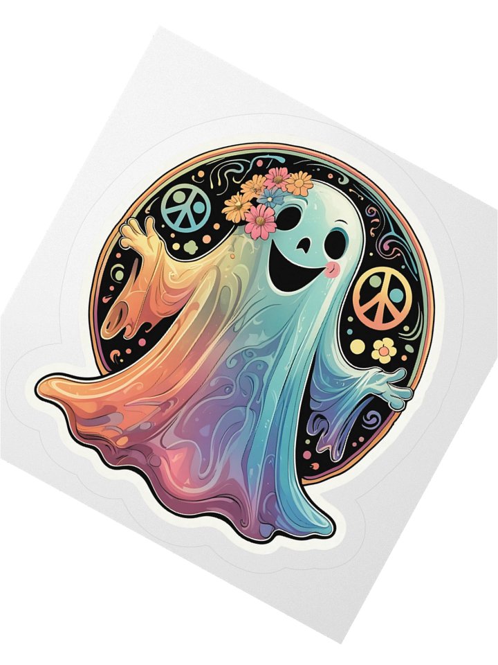 Hippy Ghost Vinyl Stickers product image (6)