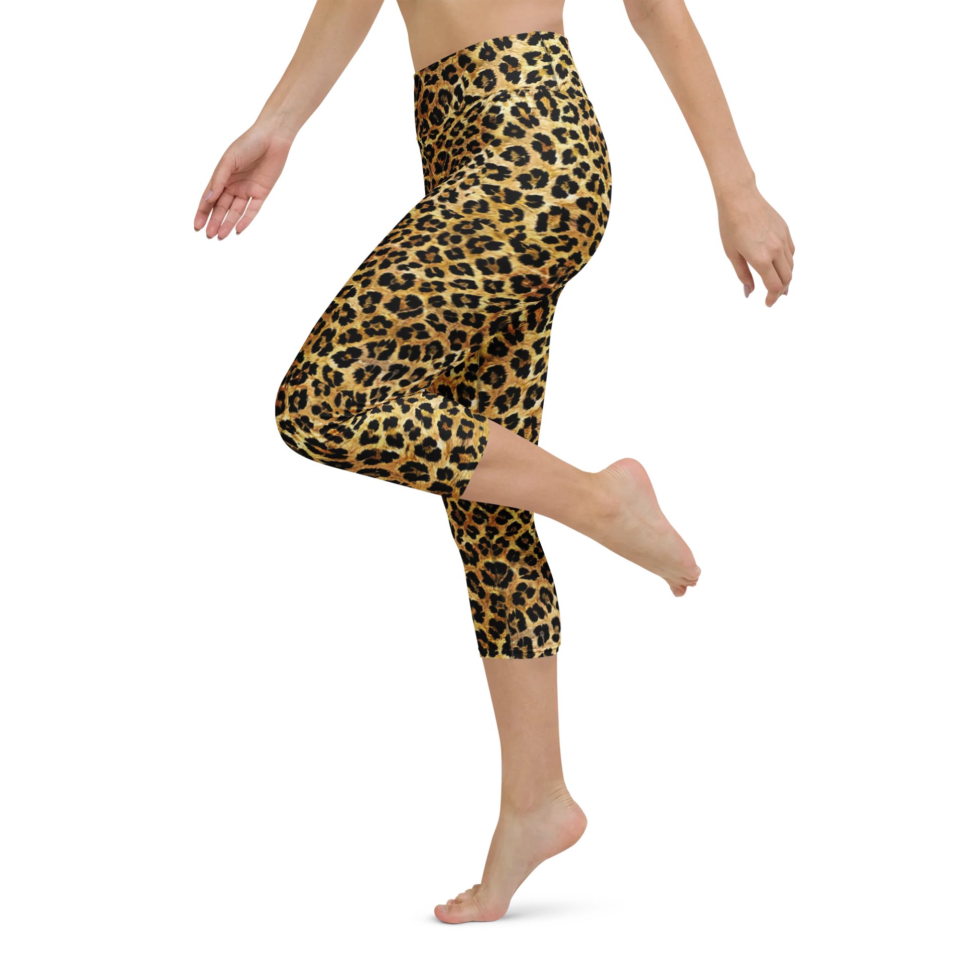 Savage Spots Leopard Print Capri Leggings product image (1)
