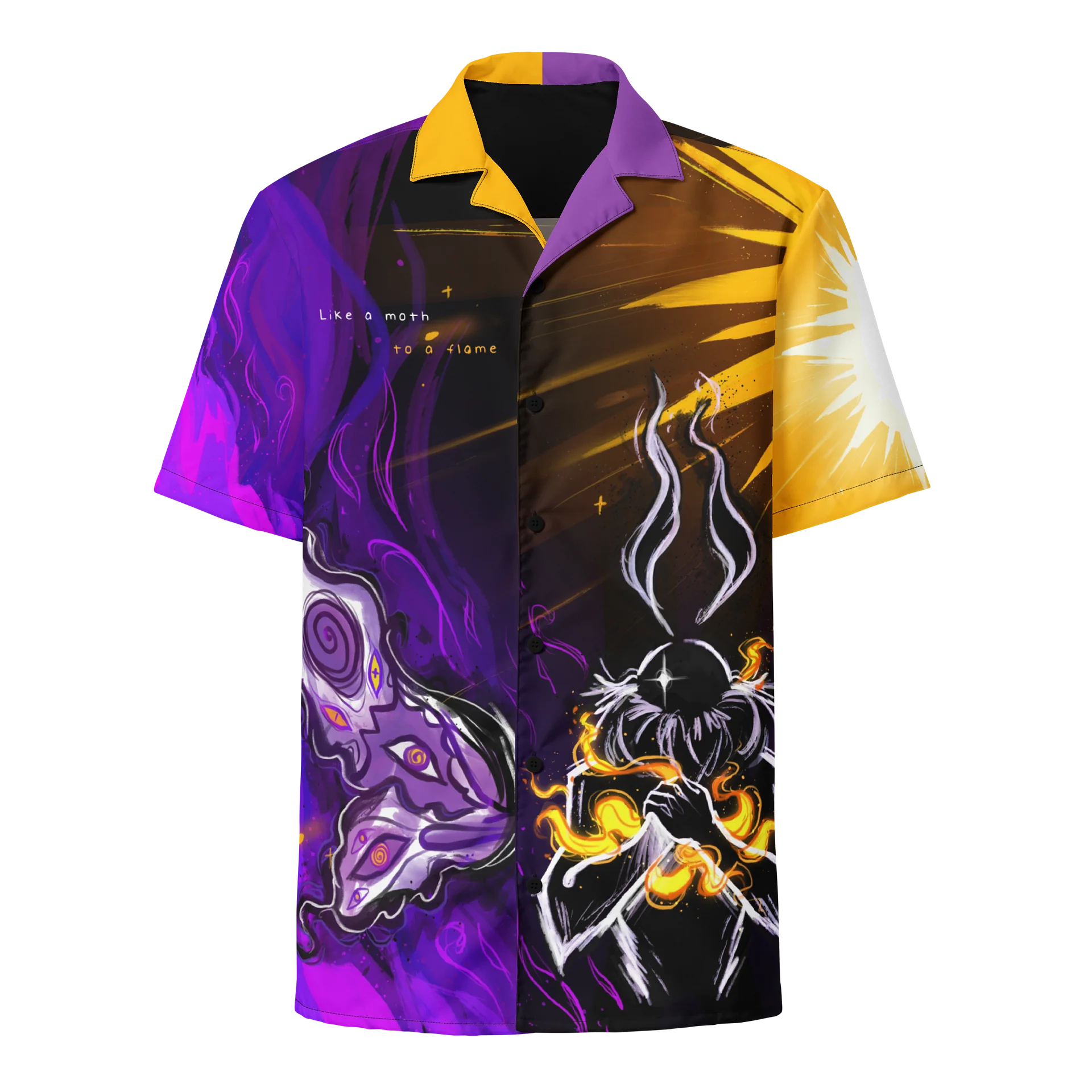 Nonbinary Subtle Pride Mothman Button Up Shirt product image (4)