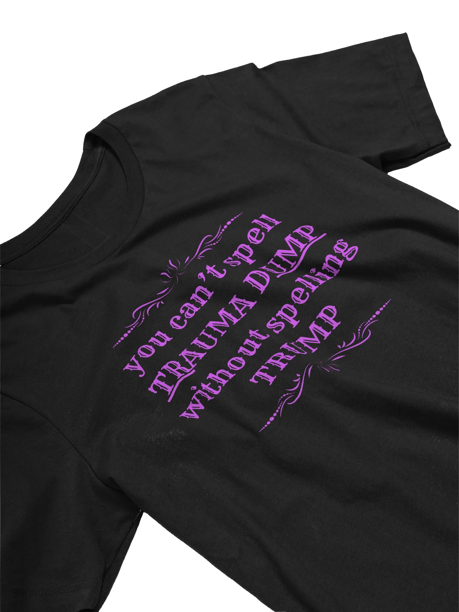 Trauma Dump Purple Lettering Supersoft Tee product image (3)