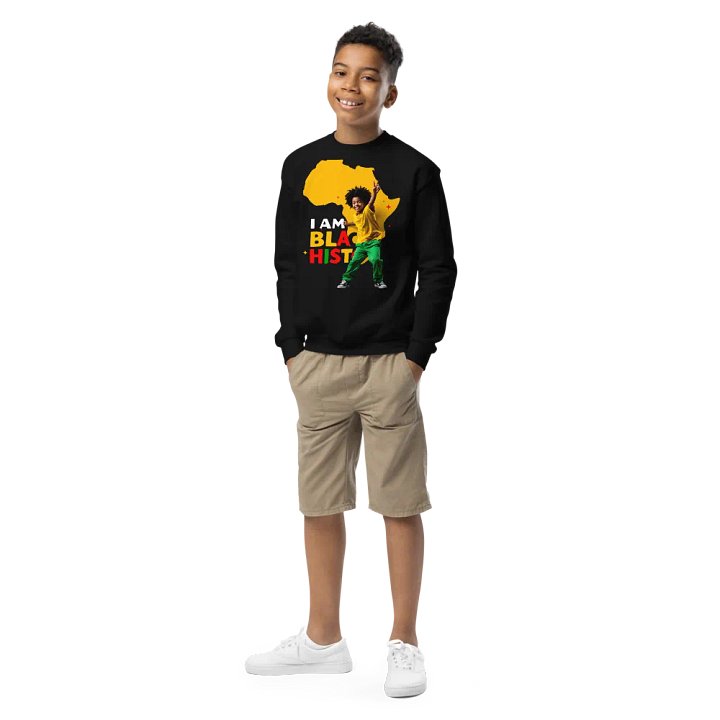 I Am Black History Kids Boys Black History Month Sweatshirt product image (1)