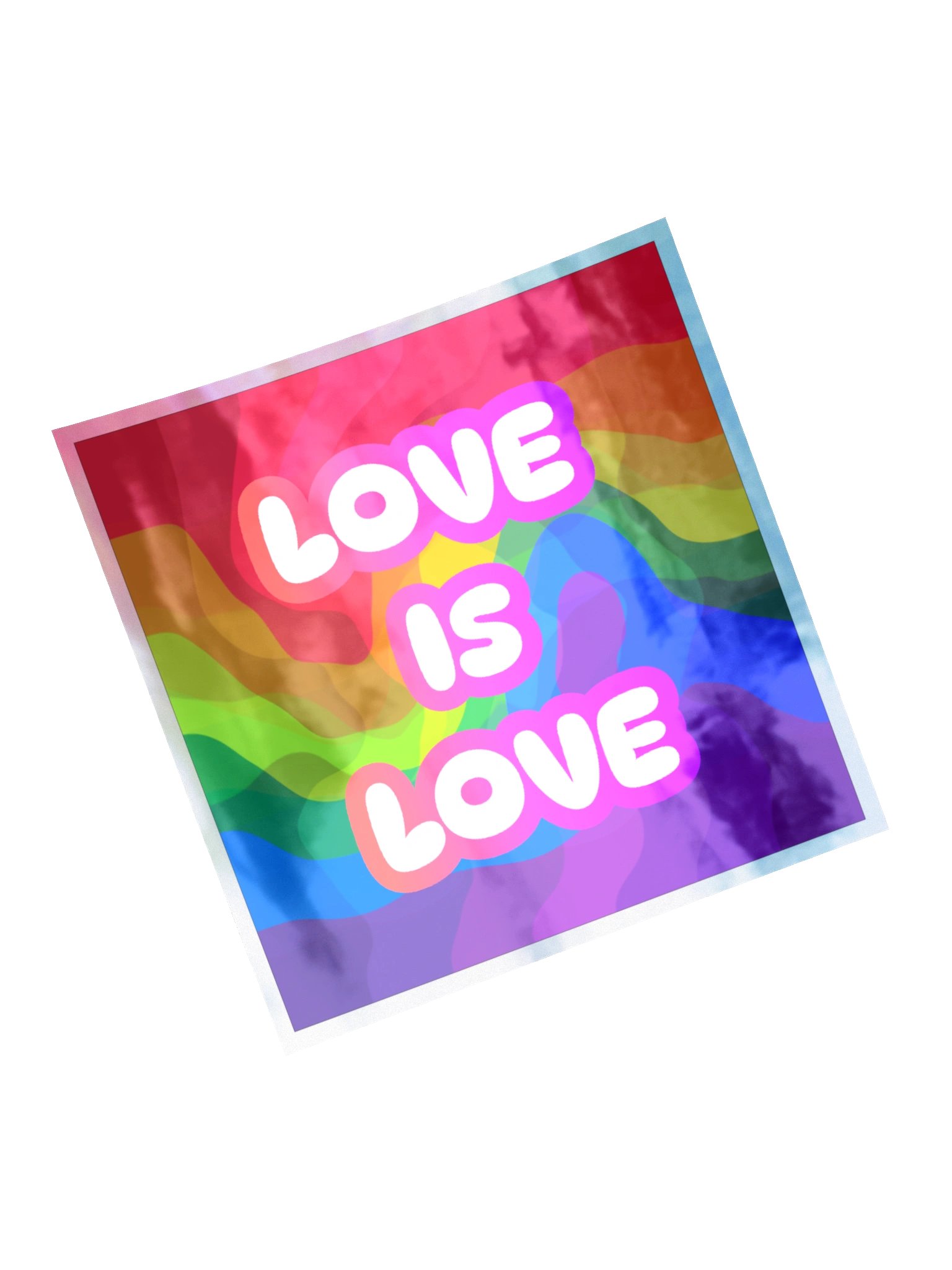 Love Is Love Rainbow Holographic Sticker Sheet product image (5)