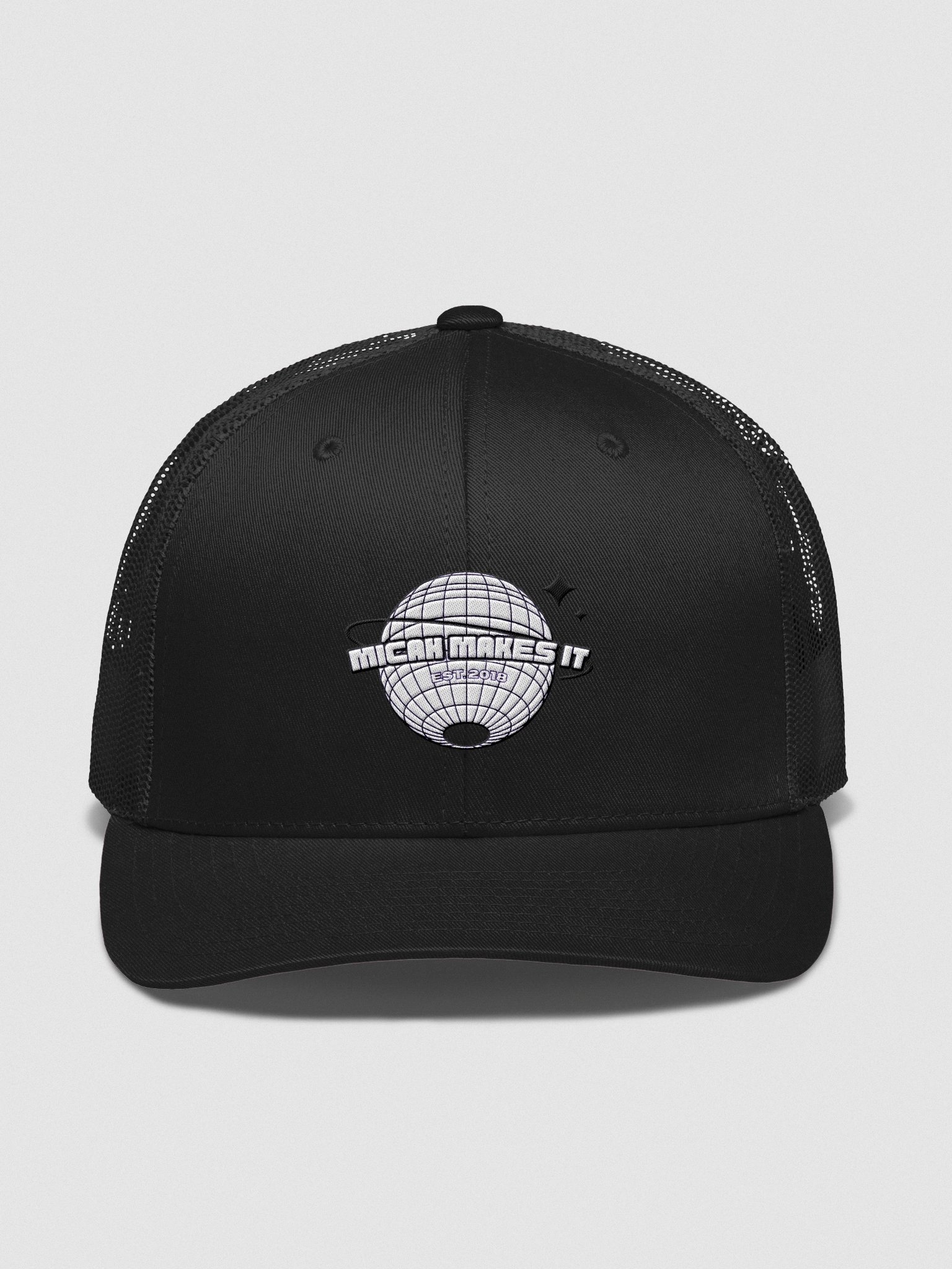 Micah Makes It Globe Logo Retro Trucker Hat product image (2)